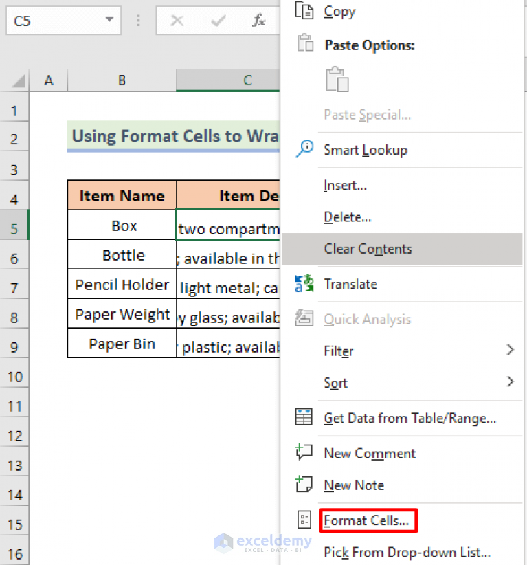 How Do You Wrap Text In Merged Cells In Excel