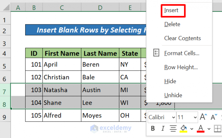 how-to-insert-multiple-blank-rows-in-excel-4-easy-ways-exceldemy