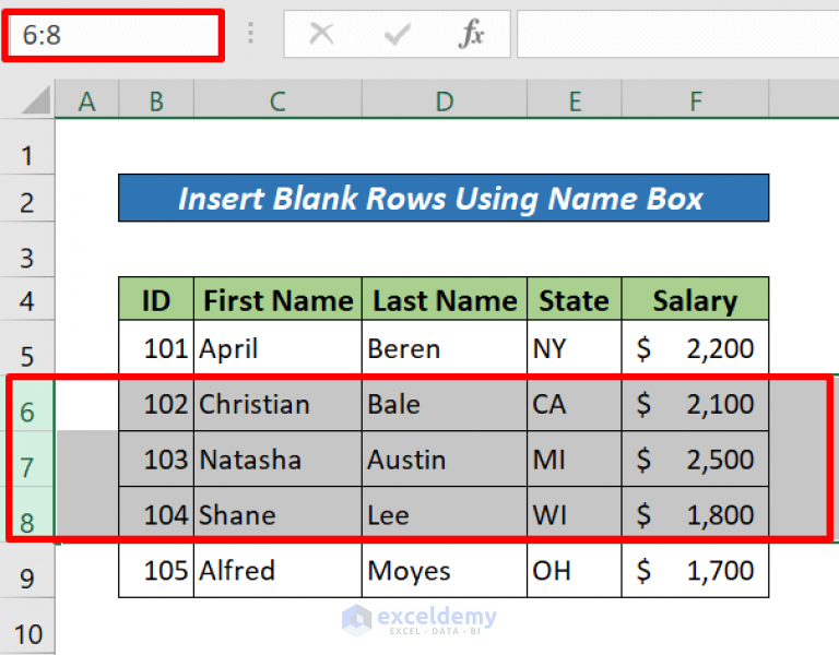 how-to-insert-multiple-blank-rows-in-excel-4-easy-ways-exceldemy