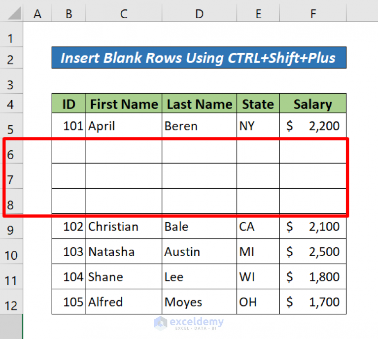 how-to-insert-multiple-blank-rows-in-excel-4-easy-ways-exceldemy