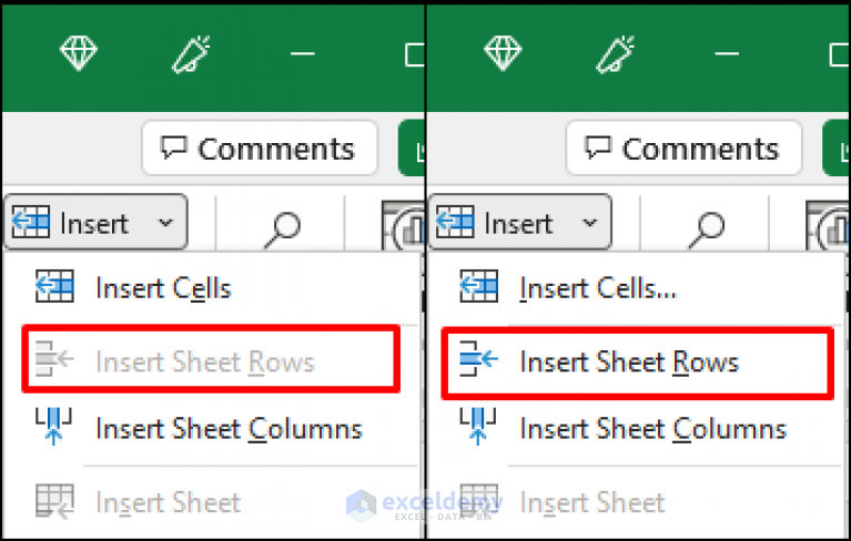 Excel Fix Insert Row Option Greyed Out 9 Solutions ExcelDemy