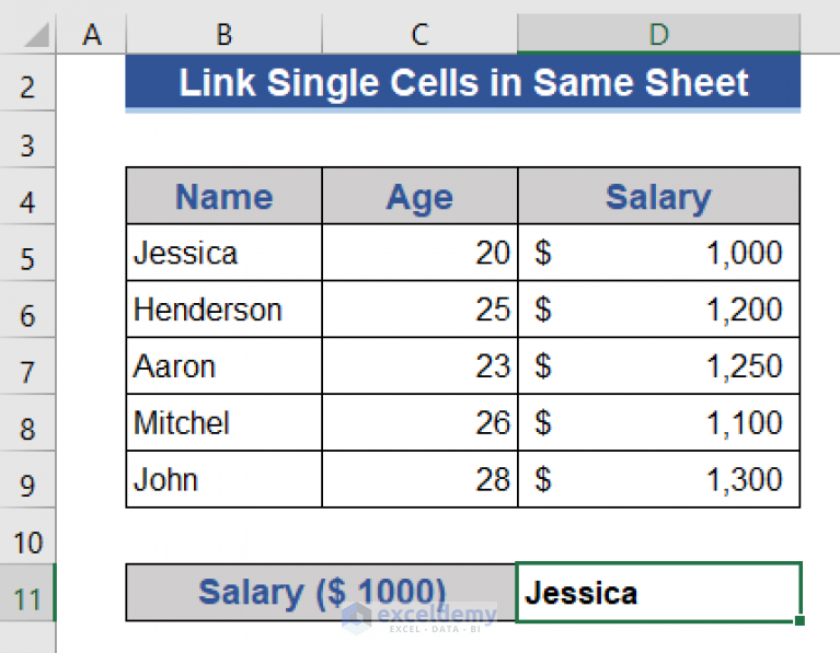 How To Link Multiple Cells In Excel