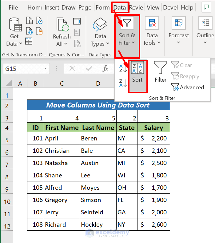 How To Move Multiple Columns In Excel 4 Quick Ways ExcelDemy