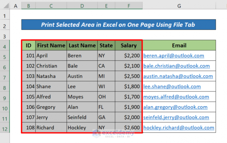 how-to-print-selected-area-in-excel-on-one-page-3-methods