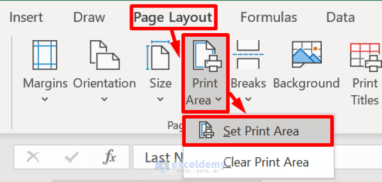 how to print selected area in excel vba