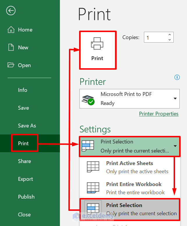 How To Print Selected Area In Excel On One Page 3 Methods 