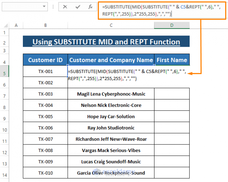 how-to-extract-text-between-two-spaces-in-excel-5-methods