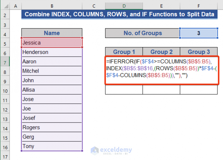 how-to-split-data-into-equal-groups-in-excel-3-methods-exceldemy