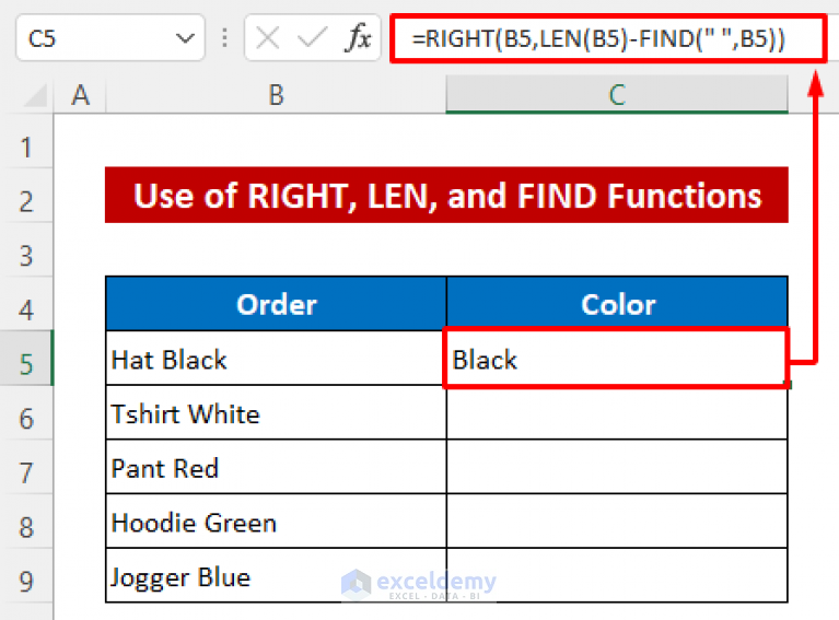 How To Split Text In Excel Using Formula 5 Easy Ways Exceldemy 7463