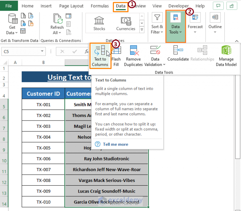 how-to-extract-text-between-two-spaces-in-excel-5-methods