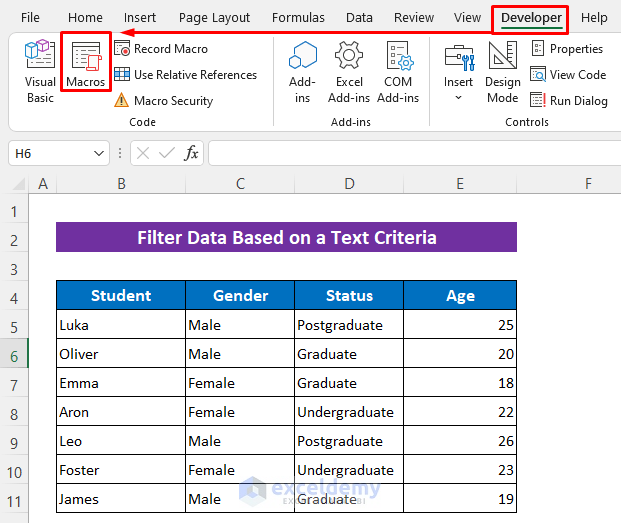 VBA Code To Filter Data In Excel 8 Examples ExcelDemy