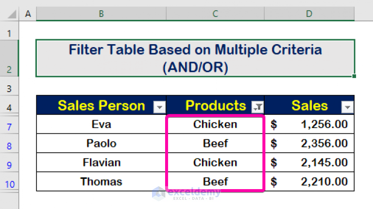 excel-vba-filter-table-based-on-cell-value-6-easy-methods