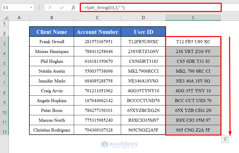 Excel VBA Split String By Number Of Characters 2 Easy Methods 