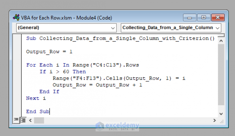 How To Use VBA For Each Row In A Range In Excel ExcelDemy