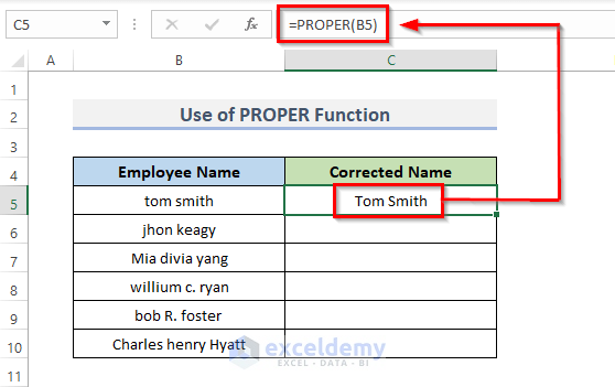 How To Capitalize First Letter Of Each Word In Excel 4 Ways ExcelDemy