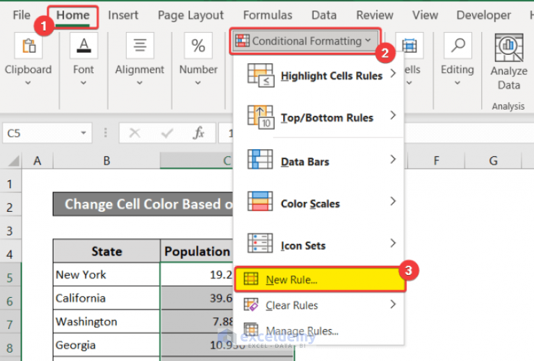 how-to-change-cell-color-based-on-a-value-in-excel-5-ways