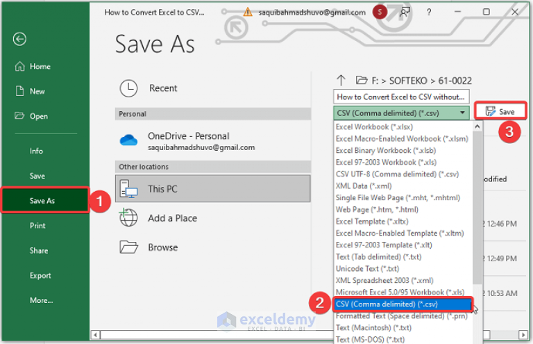 How To Convert Excel To Csv Without Opening 4 Easy Methods 4146