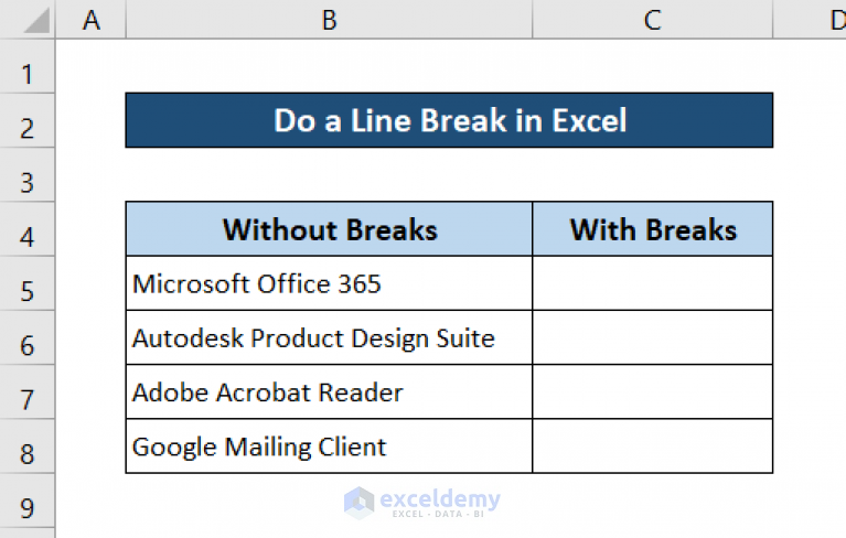 How To Do A Line Break In Excel On Mac