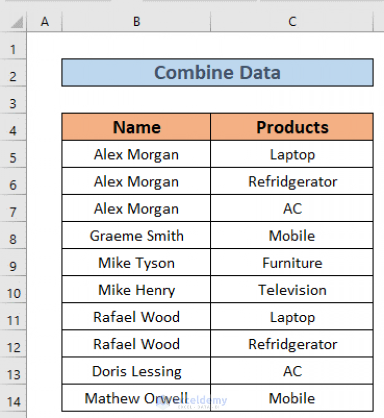 how-to-combine-cells-with-same-value-in-excel-3-easy-ways