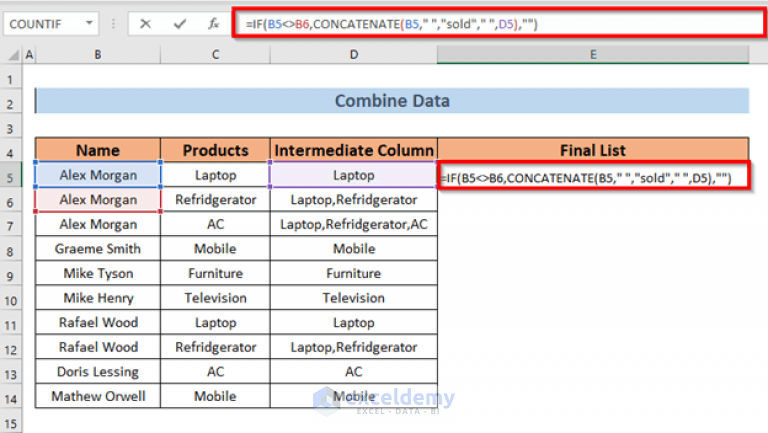 how-to-combine-multiple-cells-into-a-cell-with-space-commas-or-other-separators-in-excel