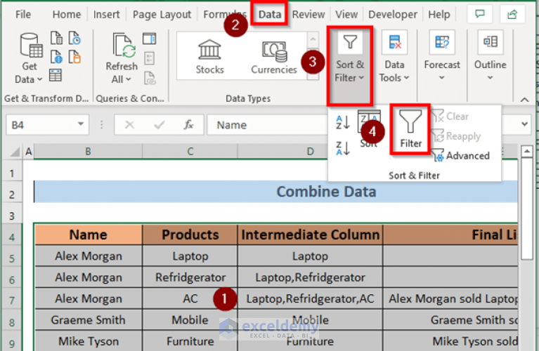 How To Merge Two Cells With Same Value In Excel