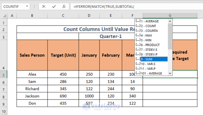 how-to-count-columns-until-value-reached-in-excel-exceldemy