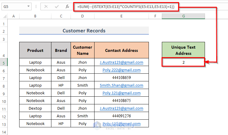 Count Unique Values With Criteria By COUNTIFS In EXCEL 4 Examples 