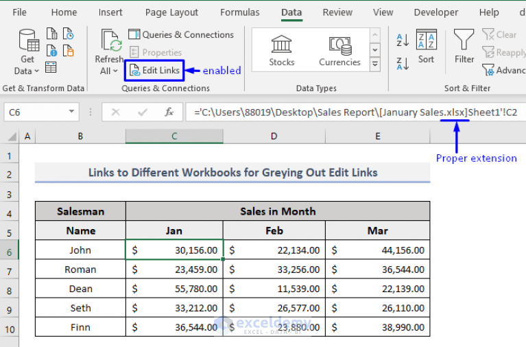 7 Solutions for Greyed Out Edit Links or Change Source Option in Excel