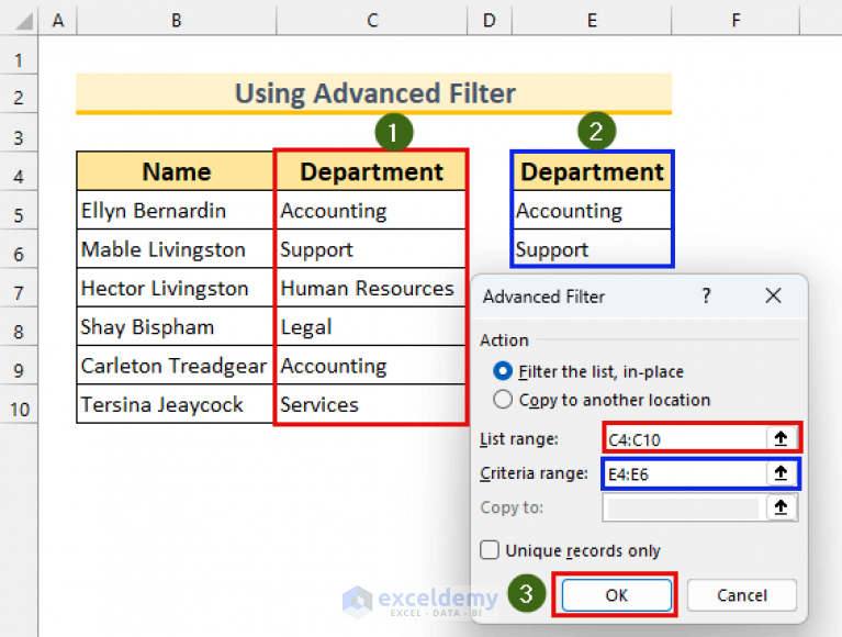How To Filter Column Based On Another Column In Excel 5 Methods 8724