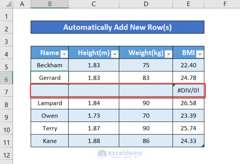 How To Add New Row Automatically In An Excel Table Exceldemy 6609