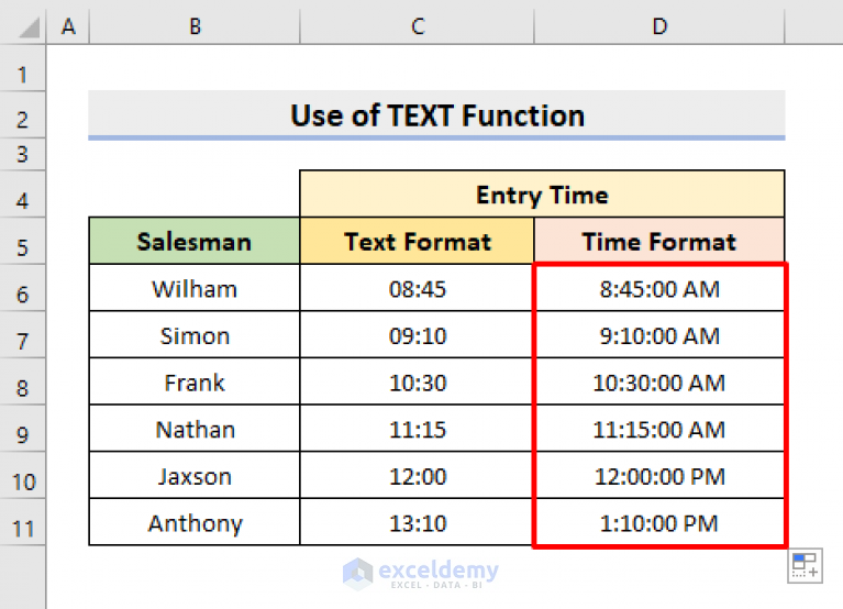 Excel Convert Text To Time Format