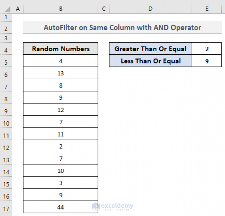 vba-to-autofilter-with-multiple-criteria-on-same-field-in-excel-4-methods