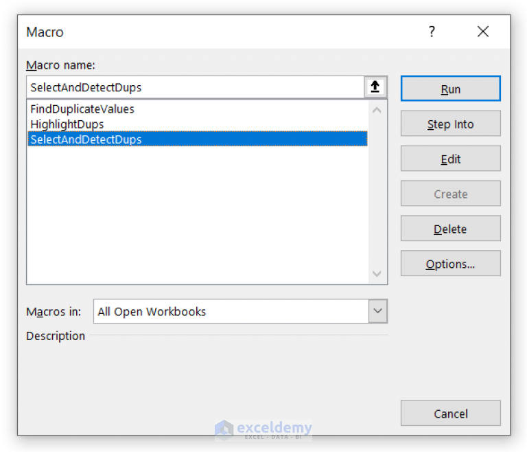 how-to-find-duplicates-in-a-column-using-excel-vba-5-ways