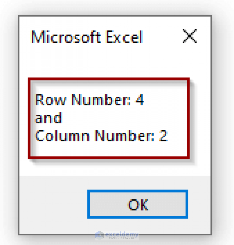 excel-vba-get-row-and-column-number-from-cell-address-4-methods