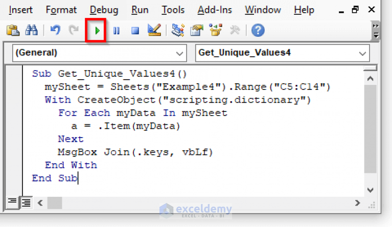 excel-vba-to-get-unique-values-from-column-4-examples-exceldemy