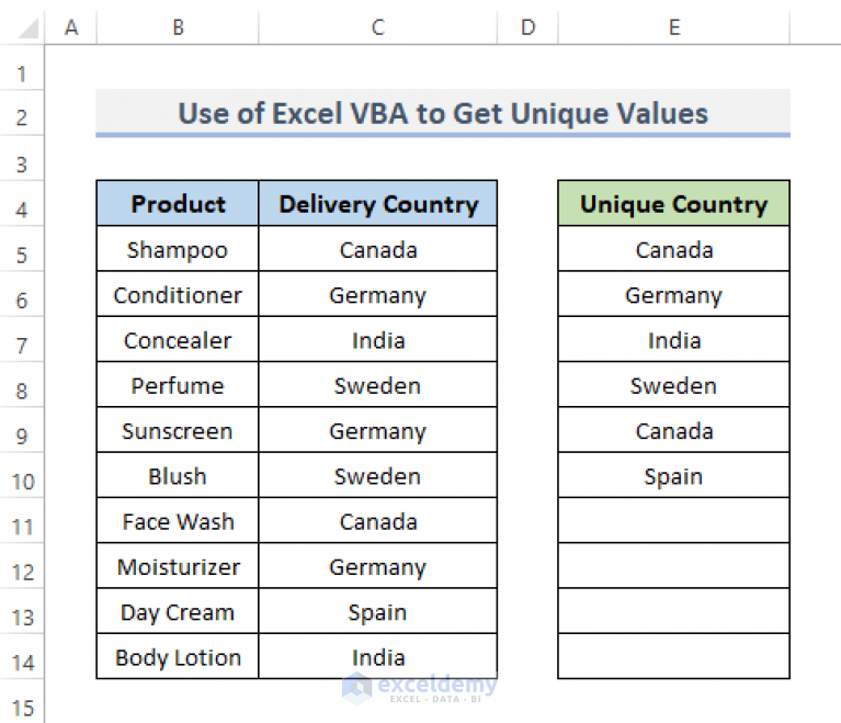 excel-vba-to-get-unique-values-from-column-4-examples-exceldemy