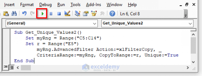 excel-vba-to-get-unique-values-from-column-4-examples-exceldemy