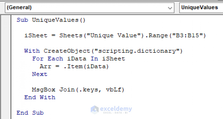 vba-to-get-unique-values-from-column-into-array-in-excel-3-criteria