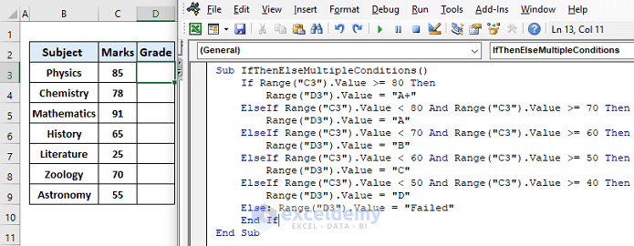 VBA If Then Else H ng D n V C Ph p C B n V S D ng Trong Excel 