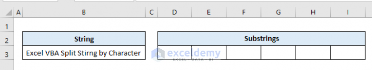 Excel Vba Split String Into Characters