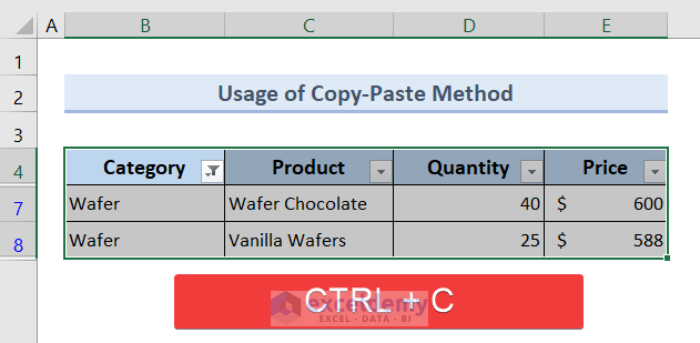 Extract Filtered Data In Excel To Another Sheet 4 Methods ExcelDemy