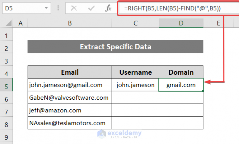  How To Extract Specific Data From A Cell In Excel 3 Examples 