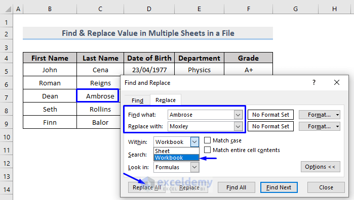 How To Find And Replace Values In Multiple Excel Files 3 Methods 