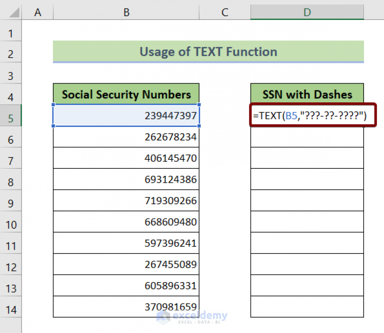 how-to-add-dashes-to-ssn-in-excel-6-methods-exceldemy