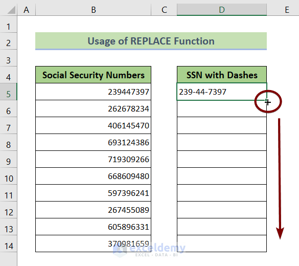  How To Add Dashes To SSN In Excel 6 Methods ExcelDemy