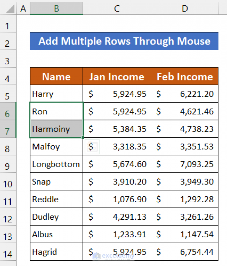 How To Add Multiple Rows And Columns In Excel Every Possible Way 7186