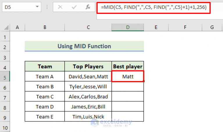 How To Extract Text After Comma In Excel