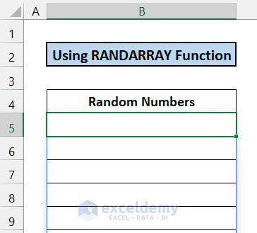 Generate Random Numbers Without Duplicates In Excel (7 Ways)