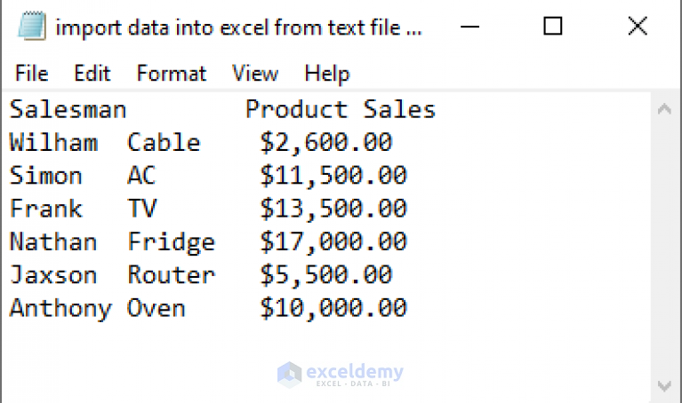 How To Import Data From Text File Into Excel 3 Methods Exceldemy 2989