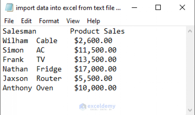 How To Import Data From Text File Into Excel 3 Methods ExcelDemy